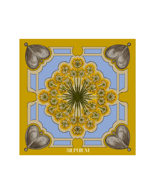 Silphium silk scarf